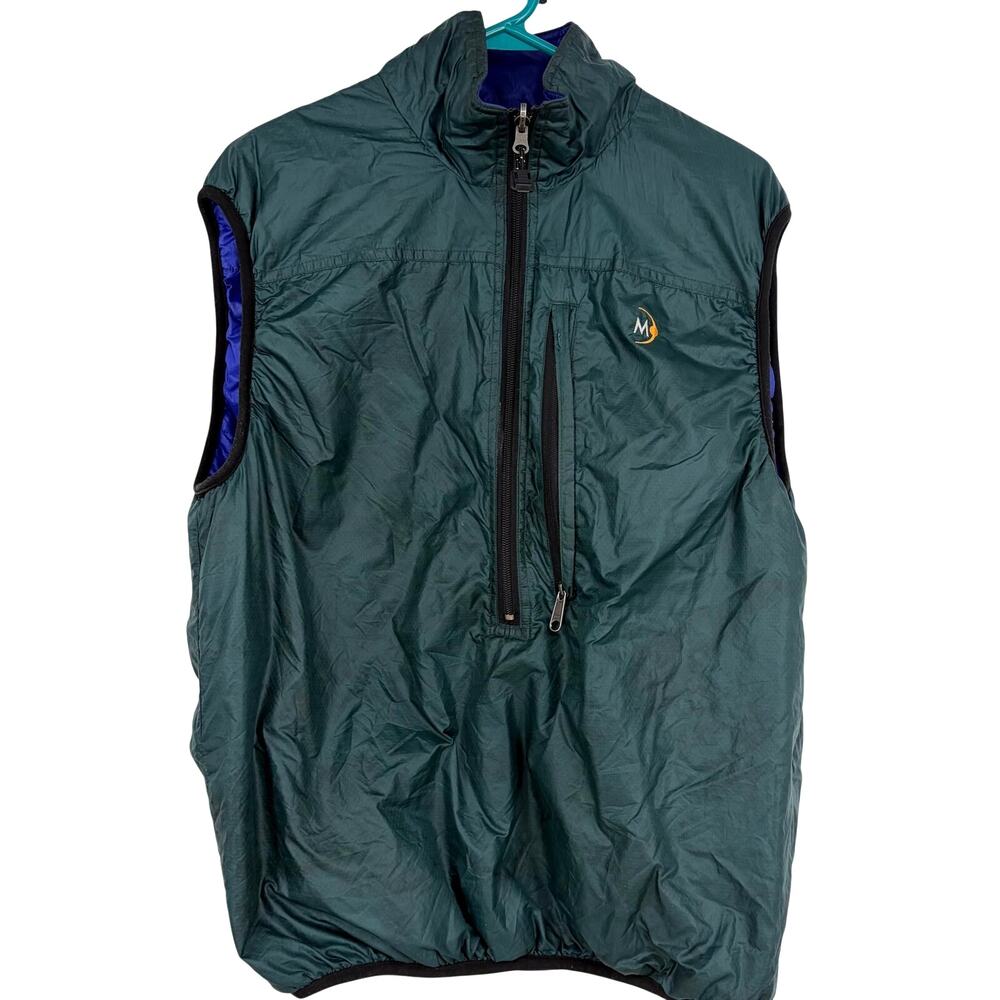 Moonstone Men's Vintage Green Nylon Puffer Vest Size Medium